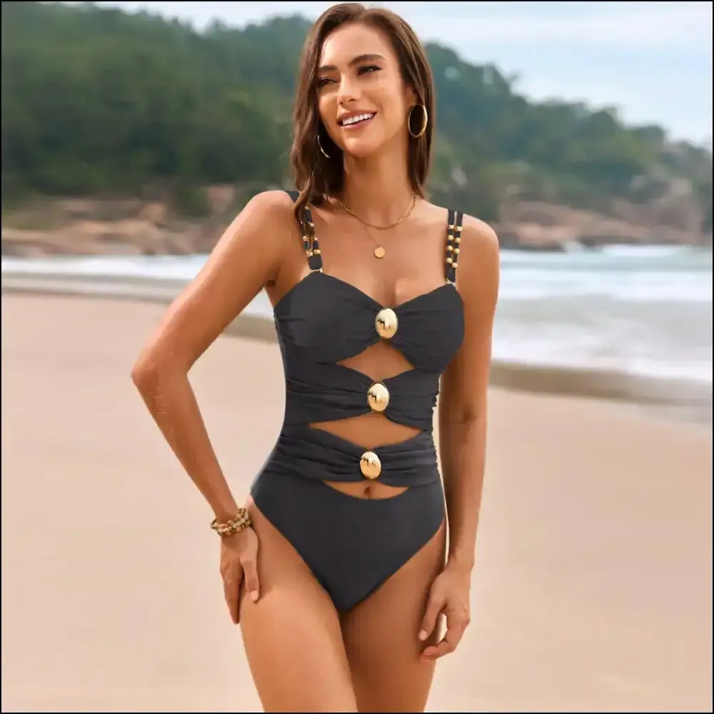 Ready to Make Waves? Dive Into the Cutout Ruched Sweetheart Fun! 🌊💖