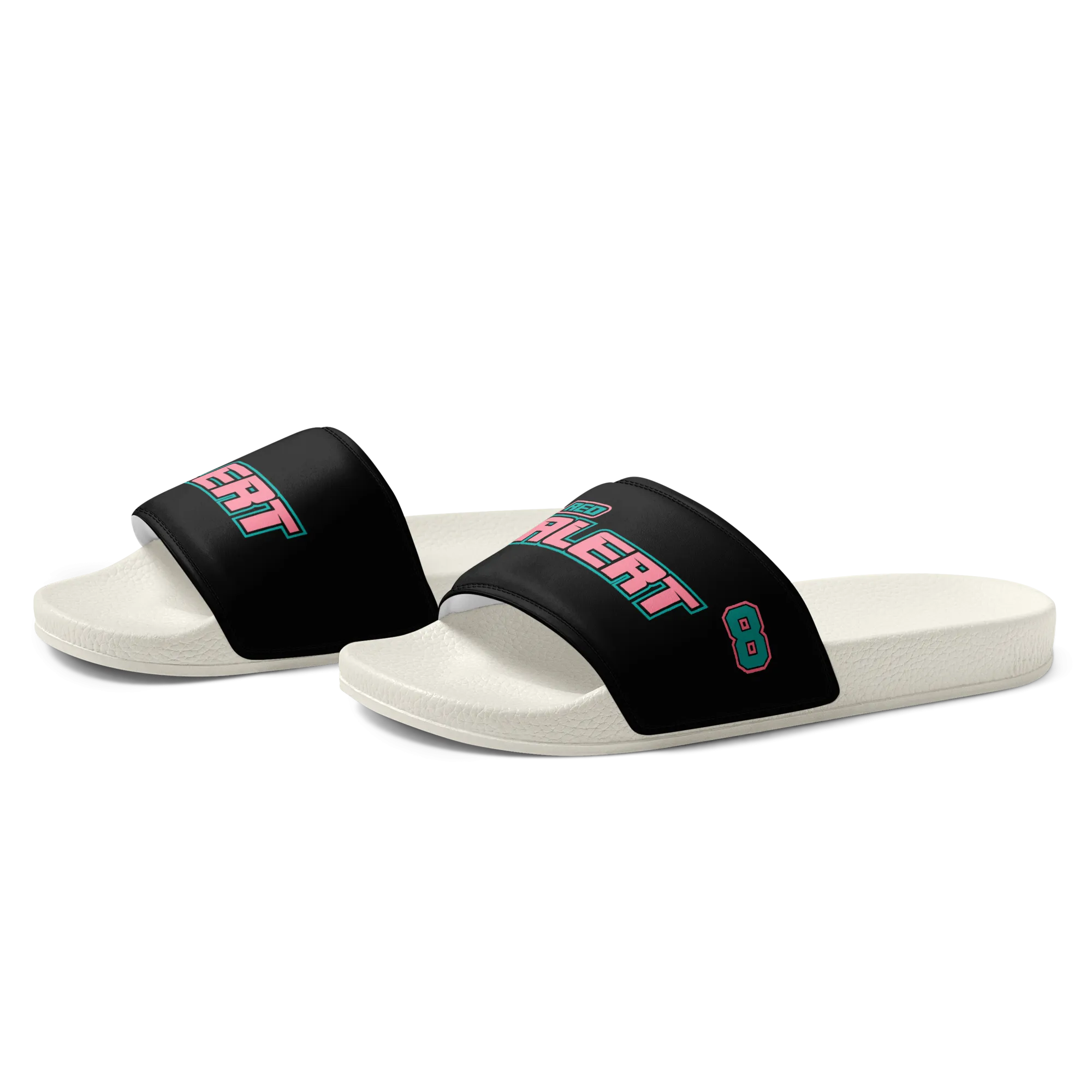 Red Alert Pink Block Logo Women's slides