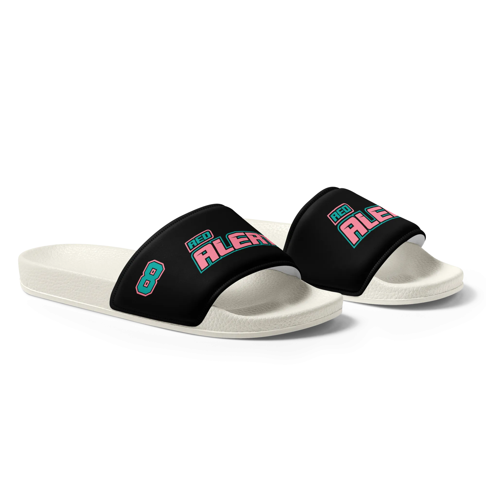 Red Alert Pink Block Logo Women's slides