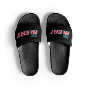 Red Alert Pink Block Logo Women's slides