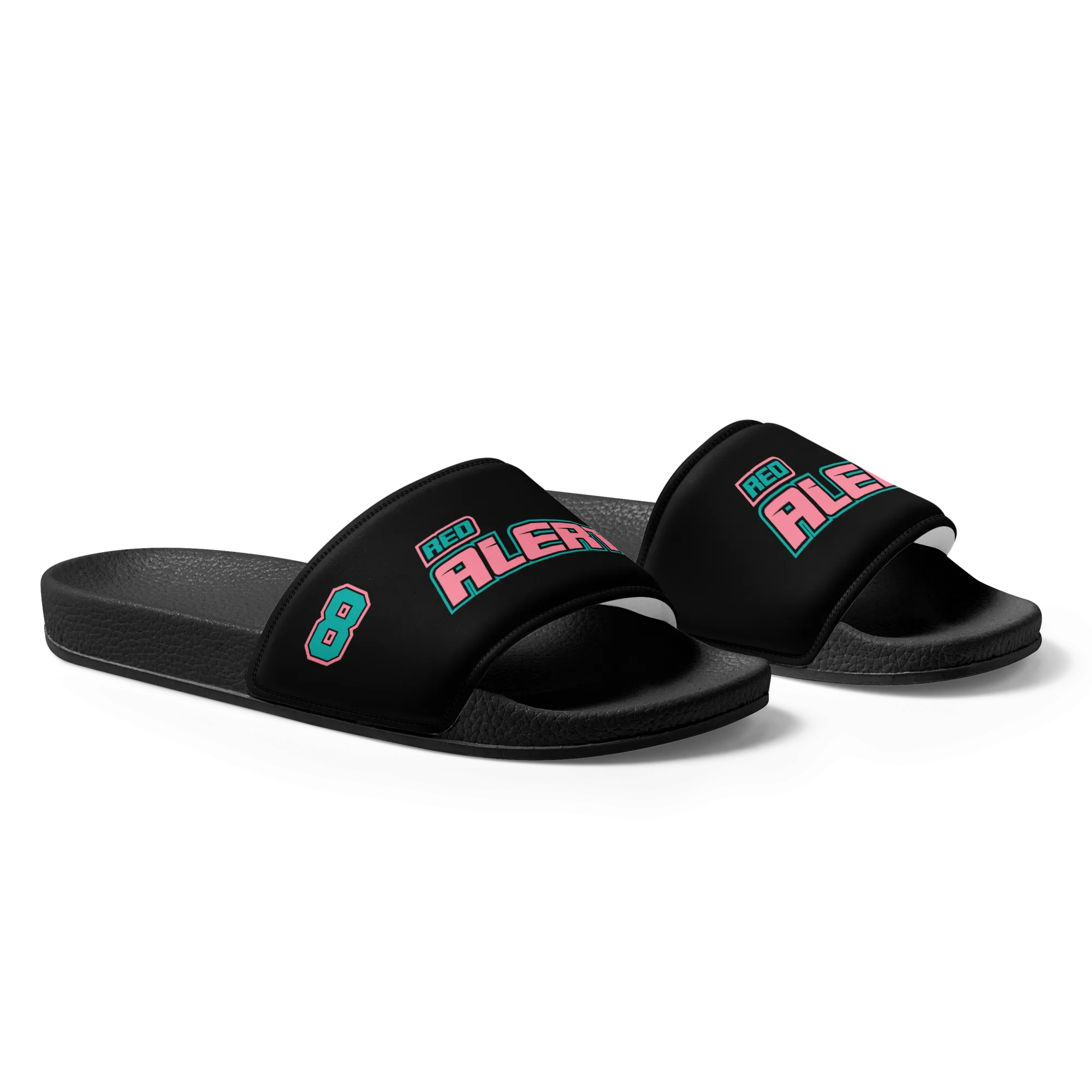 Red Alert Pink Block Logo Women's slides