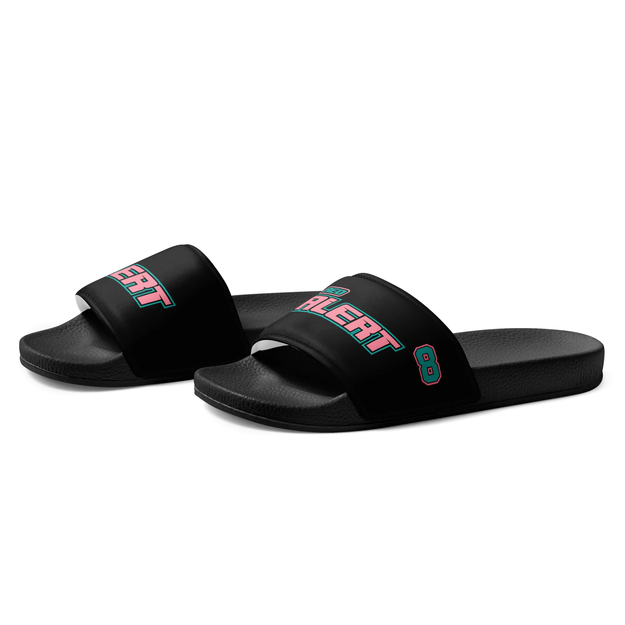 Red Alert Pink Block Logo Women's slides
