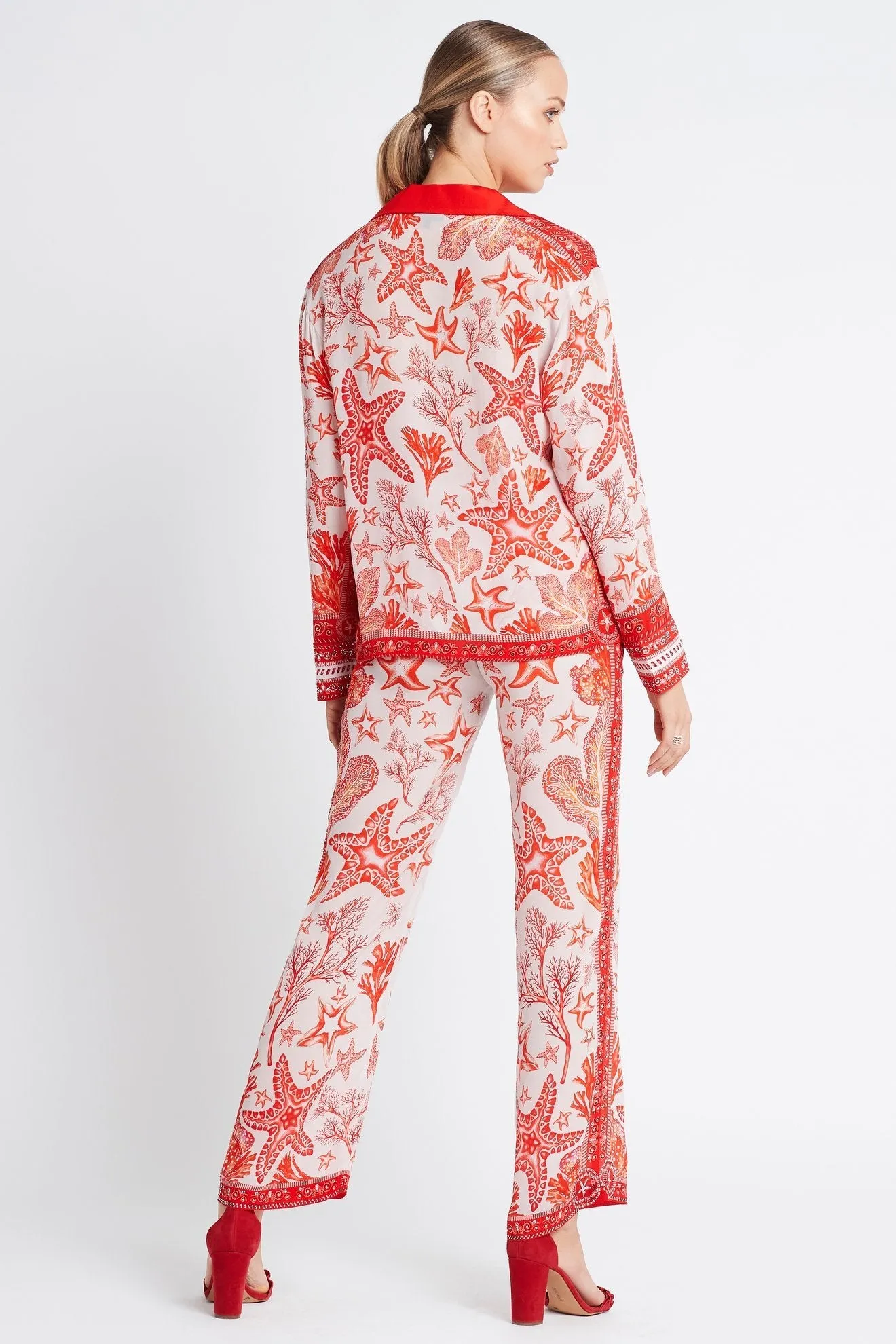 RED CORAL LOUNGE SHIRT