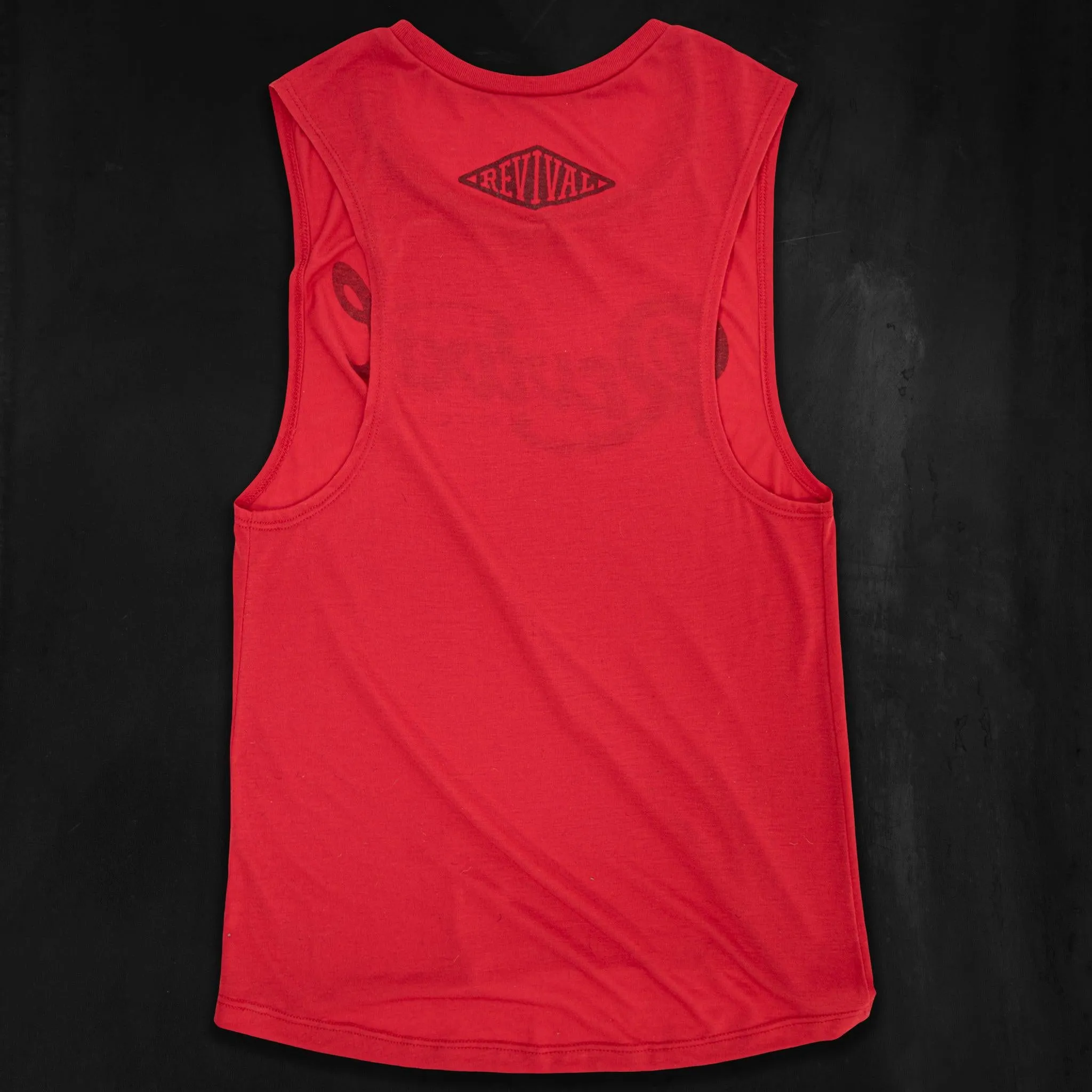Revival Women's Script Muscle Tank - Red