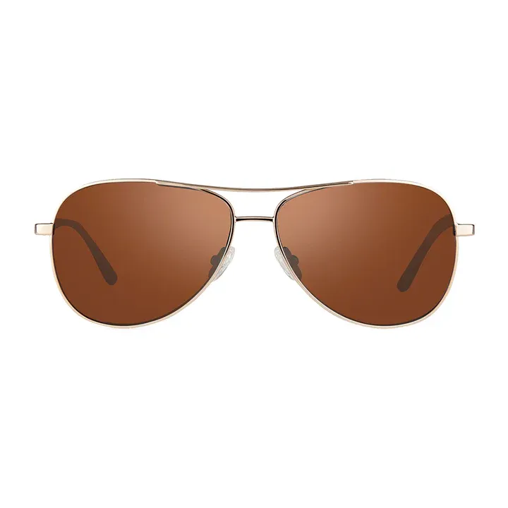 Revo Women's RELAY AVIATOR POLARIZED Sunglasses -  Gold/Drive