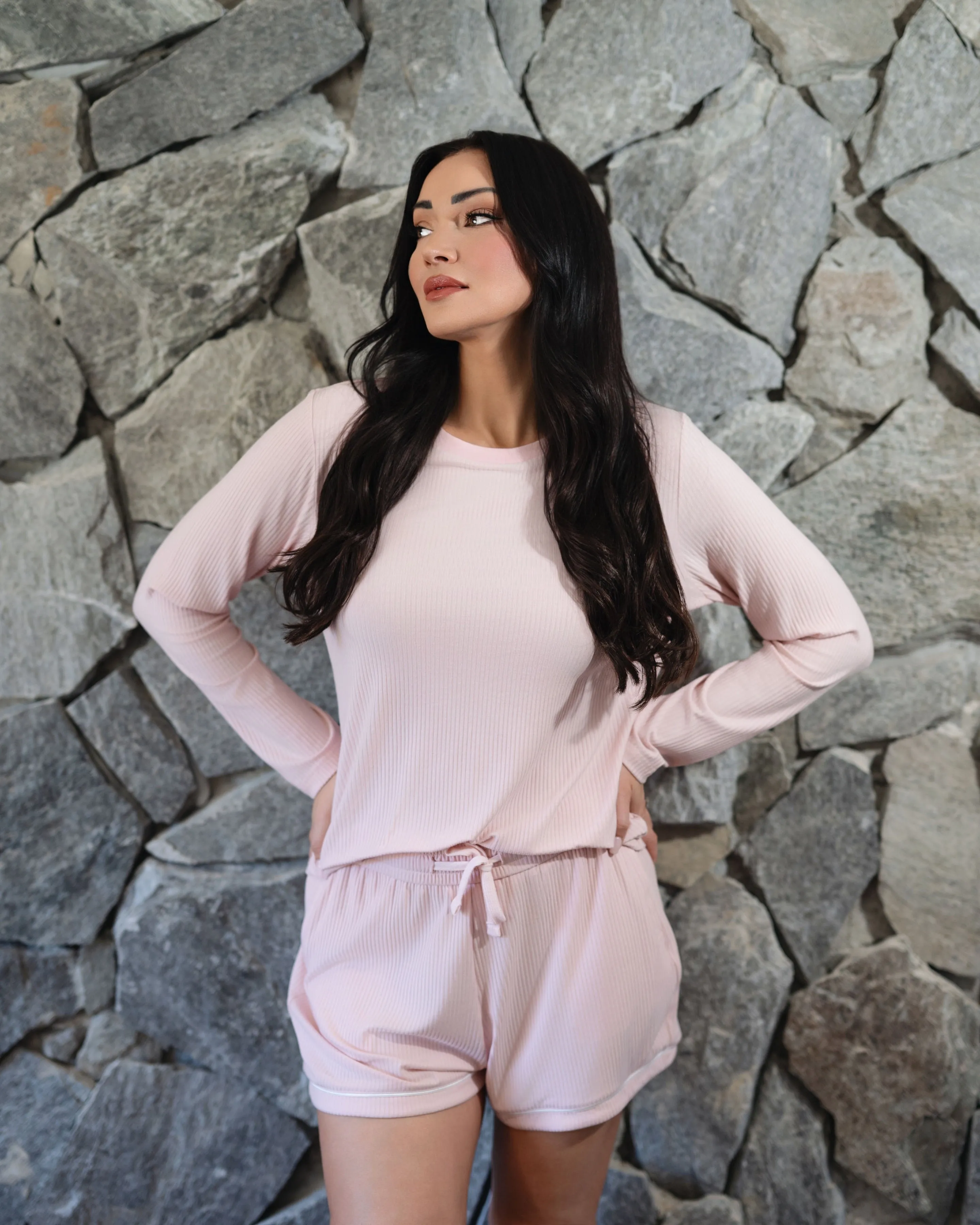 Ribbed Bamboo Pajama Shorts