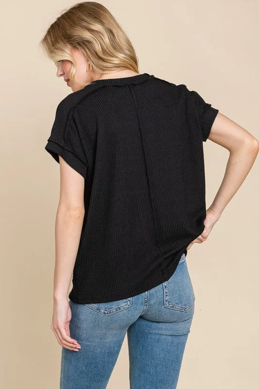 Ribbed Basics Tee