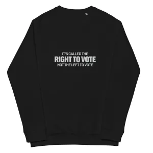 Right To Vote Unisex organic raglan sweatshirt