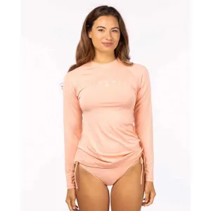 RIP CURL GOLDEN RAYS L/S LOOSE FIT SUNSHIRT SHELL CORAL