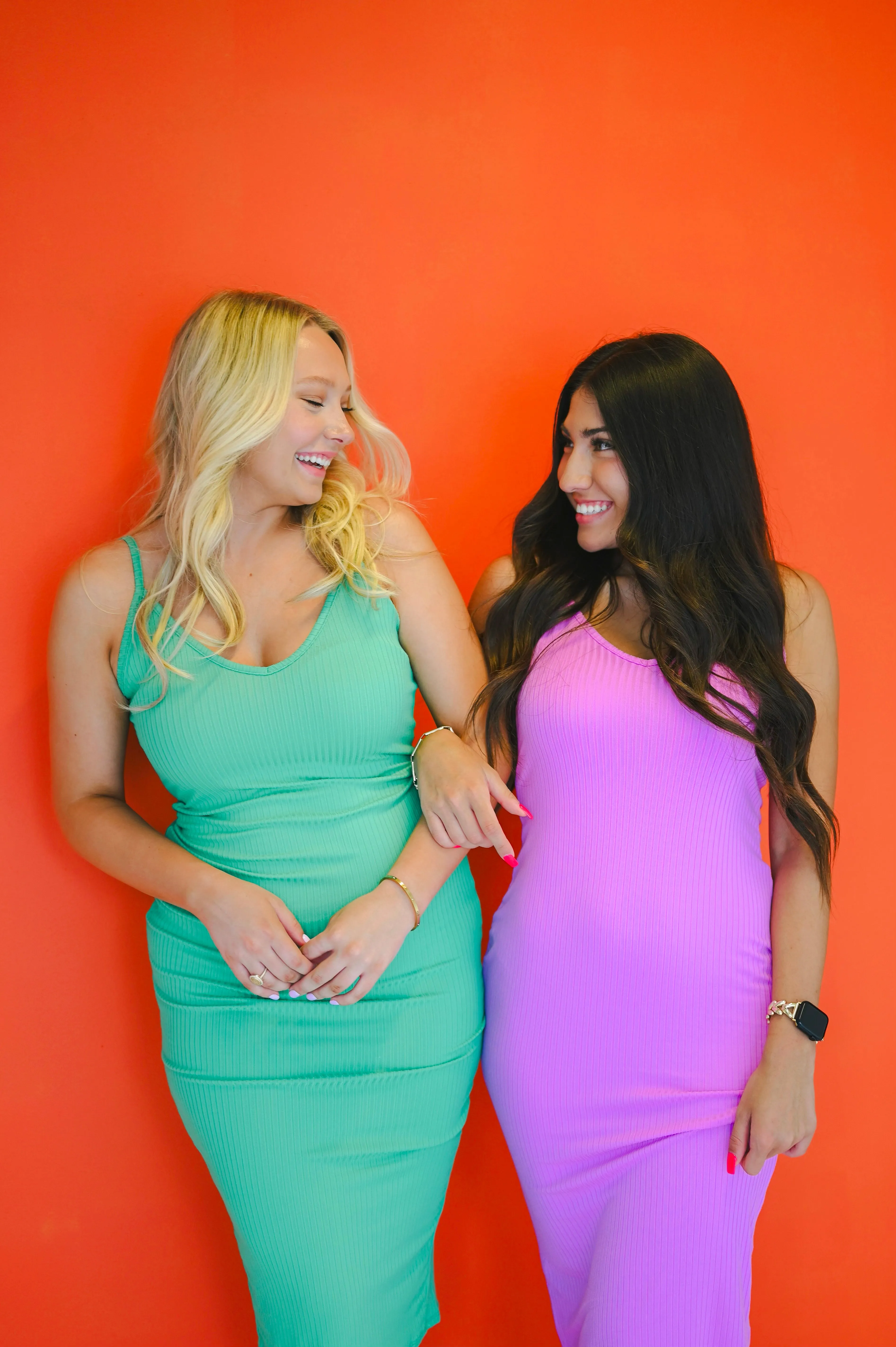 RiRi Green Pop Ribbed Dress