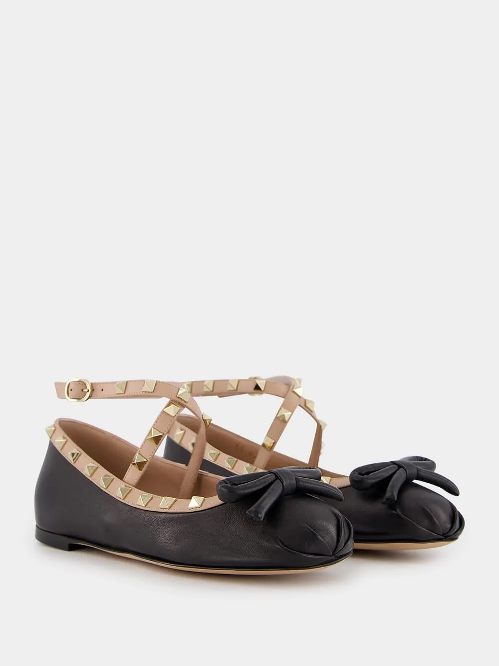 Rockstud Nappa Ballerinas