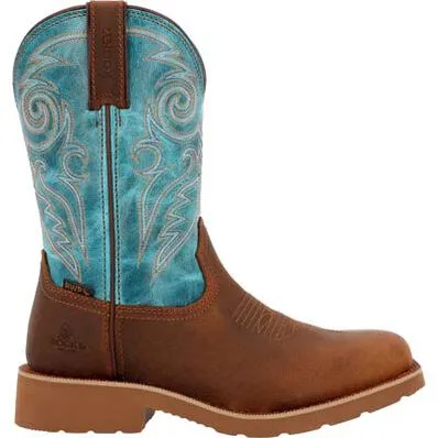 Rocky Women's Monocrepe 11" Square Toe WP Western Boot -Brown- RKW0445