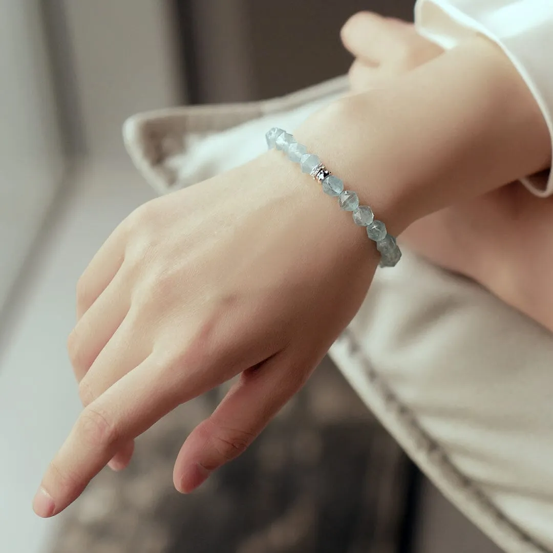 Rosa Roxburghii Aquamarine Bracelet