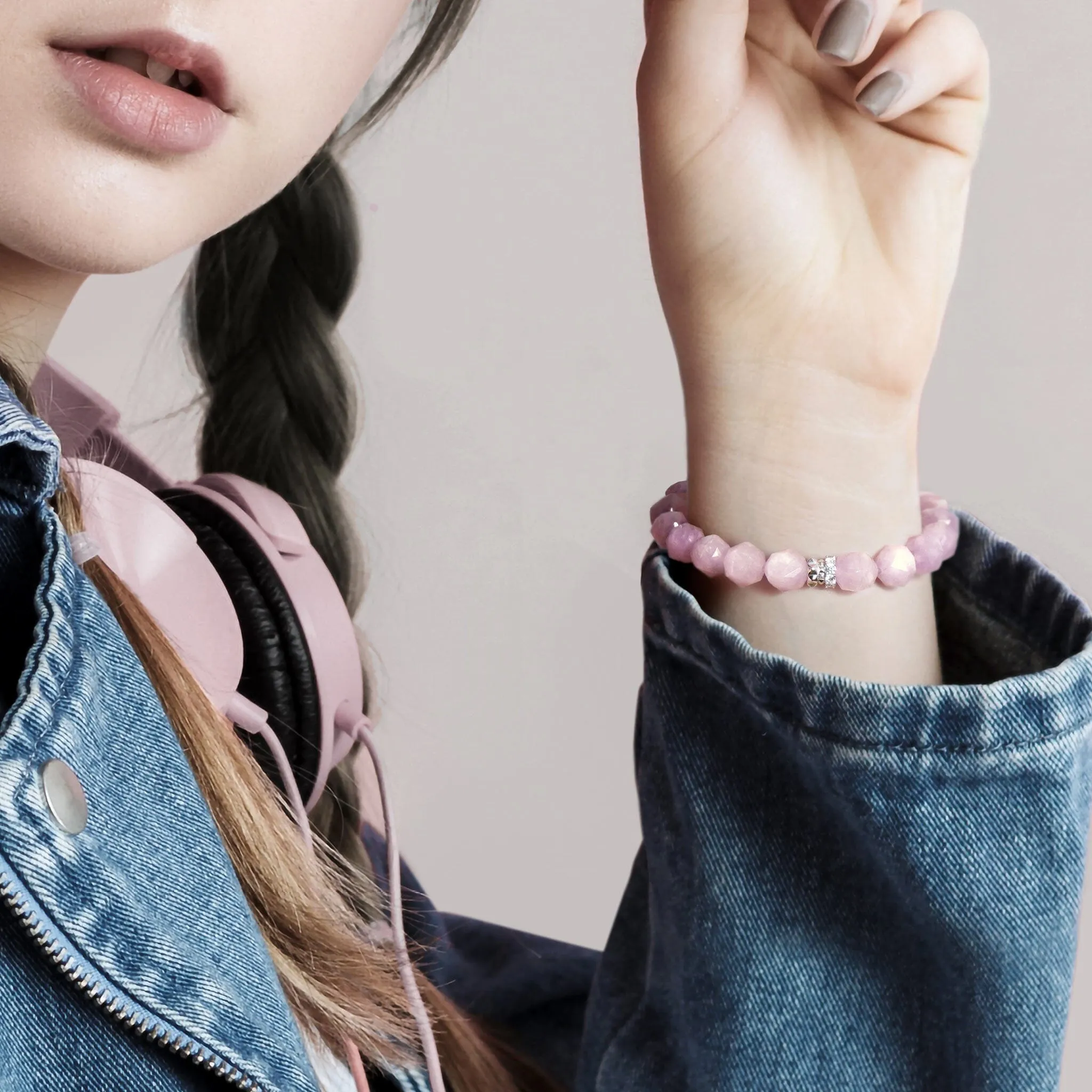 Rosa Roxburghii Kunzite Bracelet