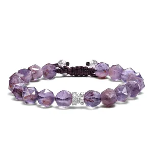 Rosa Roxburghii Phantom Quartz Macrame Bracelet
