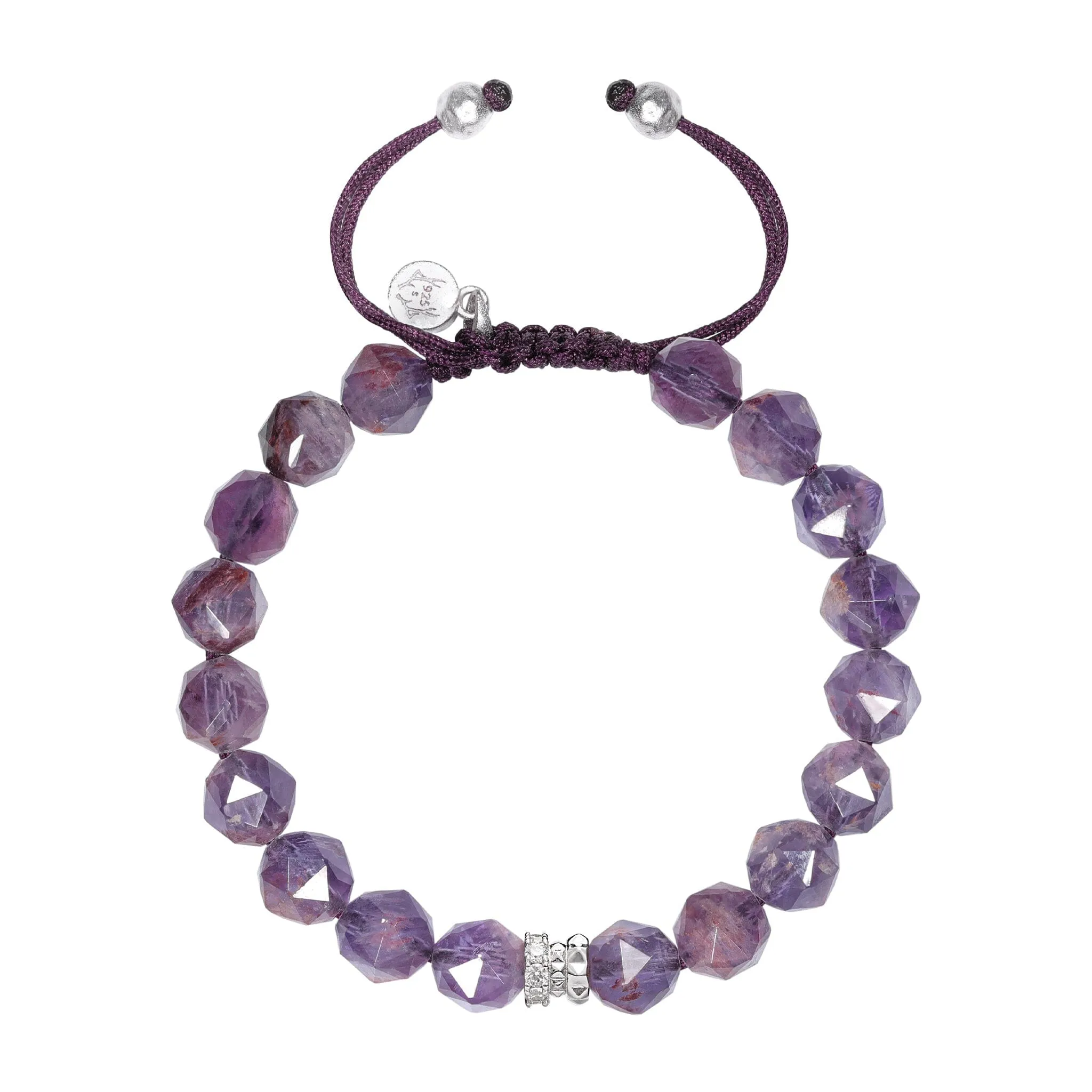Rosa Roxburghii Phantom Quartz Macrame Bracelet