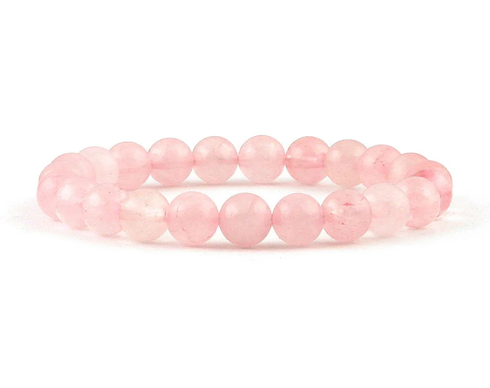 Rose quartz women's bracelet for friend