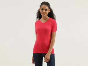 Round Neck Textured Top