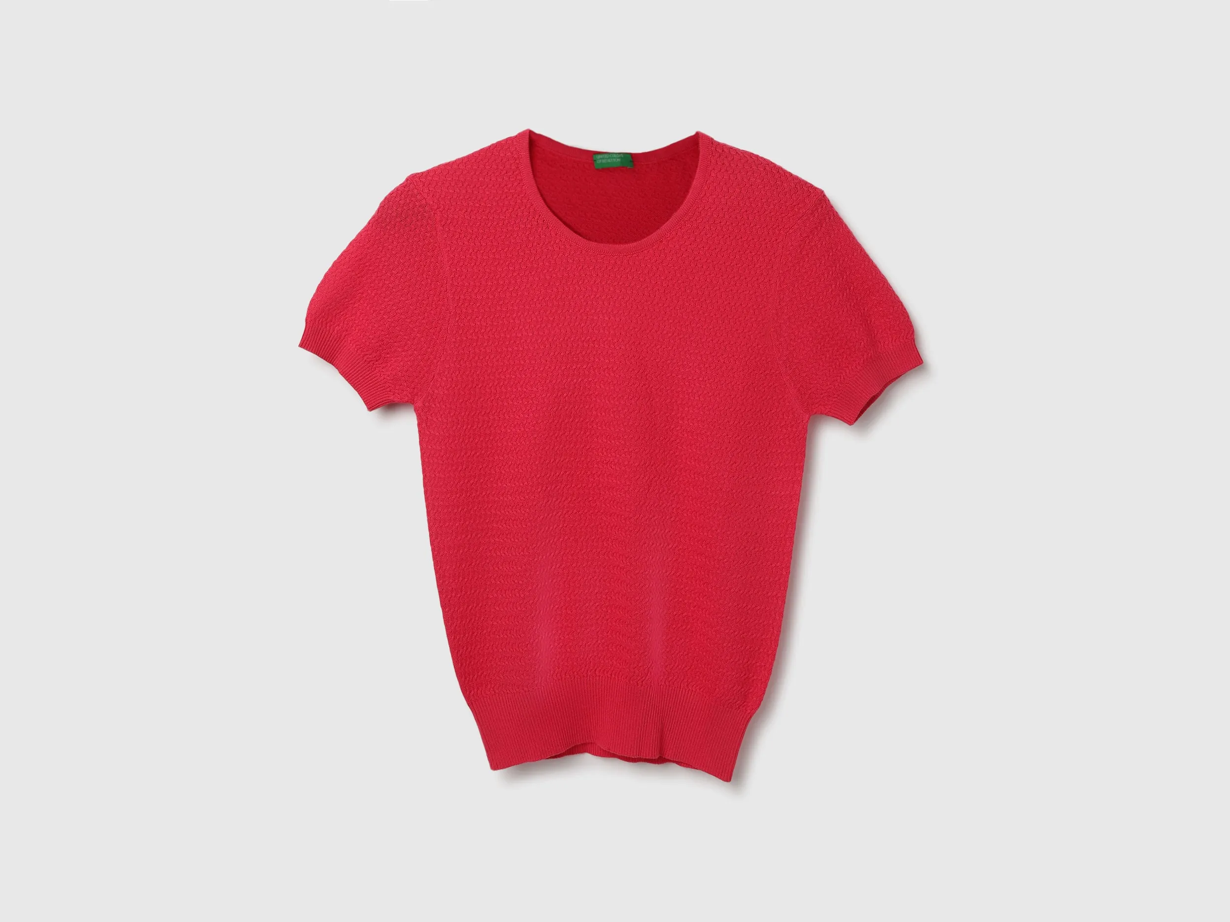 Round Neck Textured Top
