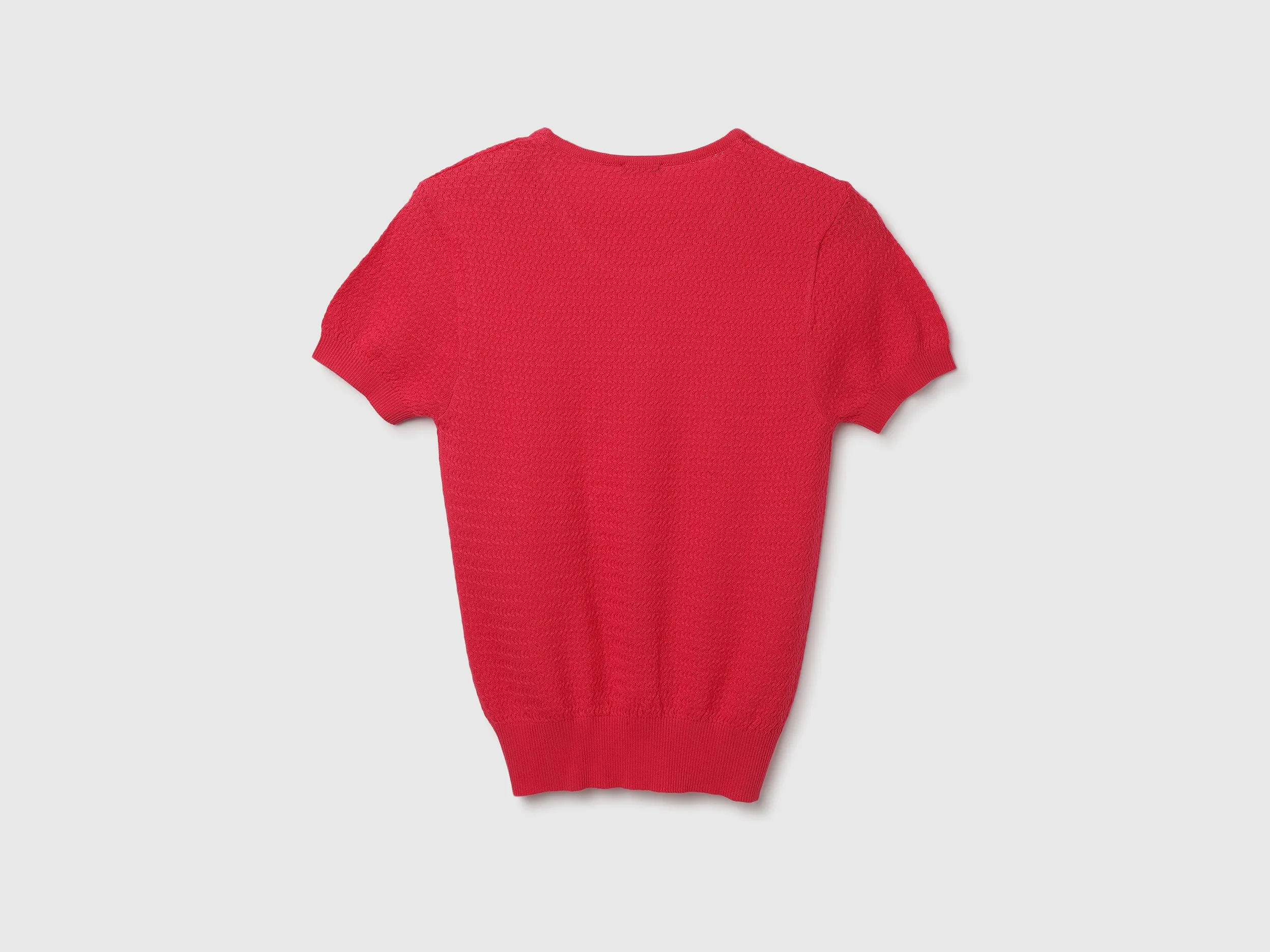 Round Neck Textured Top