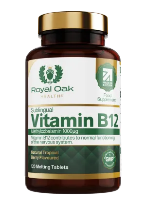 Royal Oak Health under the tongue contains vitamin B12 (methyhydamine) (120 tablets) Sublingual Vitamin B12 (METHYLCOBALAMIN) (120 Tablets)