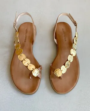SANDALS "COINS" NATURAL
