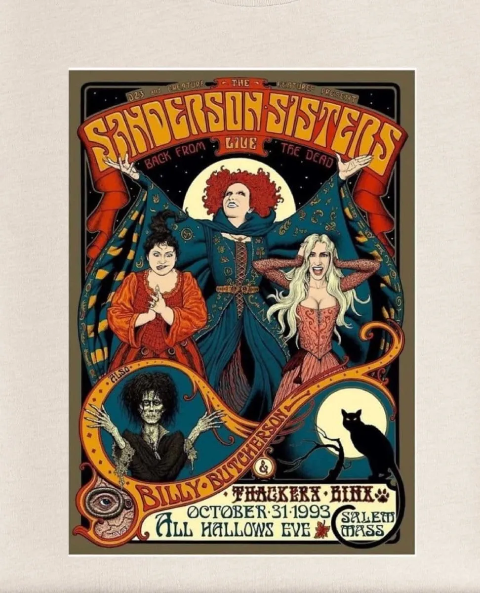 Sanderson Sisters Cream Graphic Tee