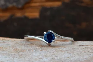 Sapphire solitaire ring