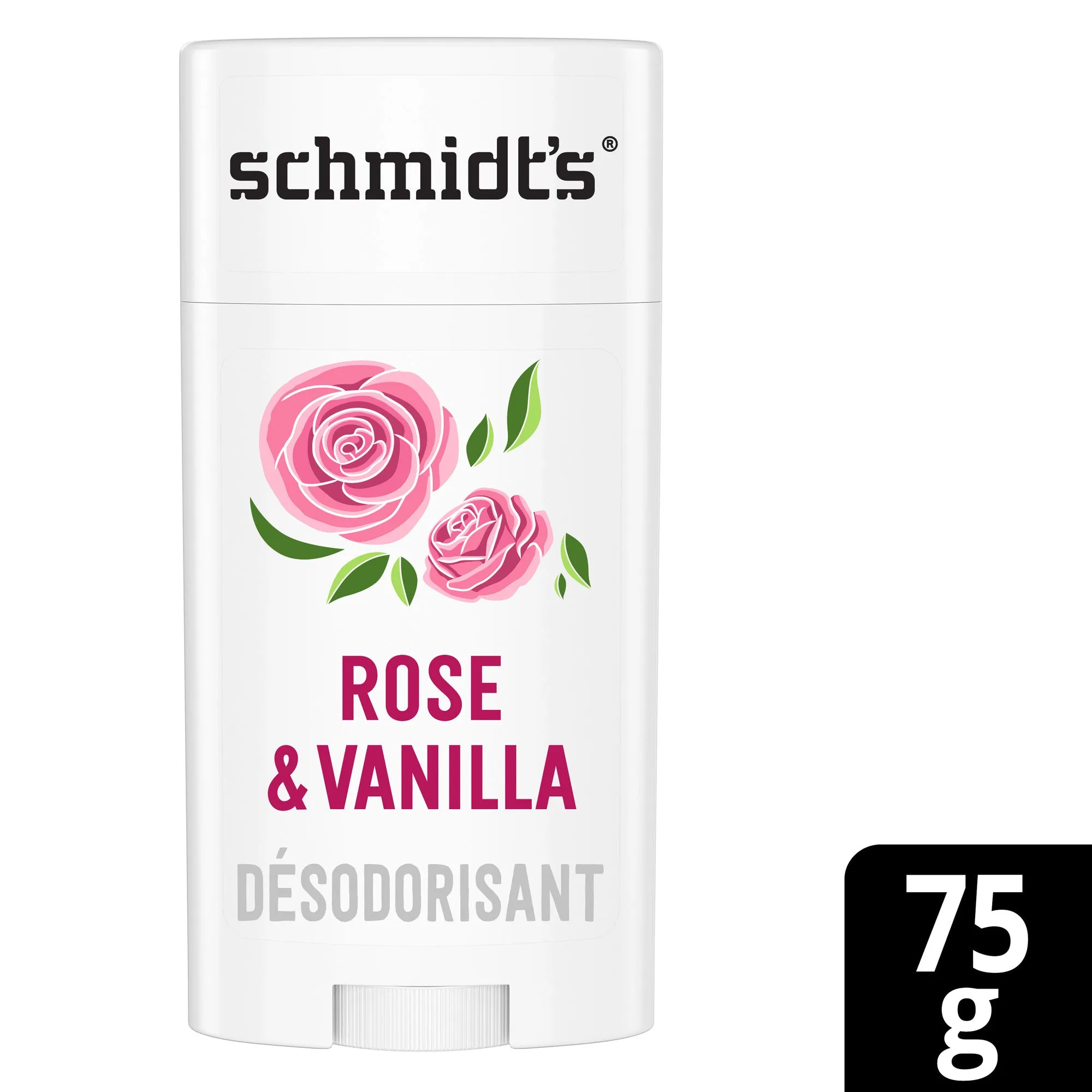 Schmidt's Rose and Vanilla Natural Deodorant 75g