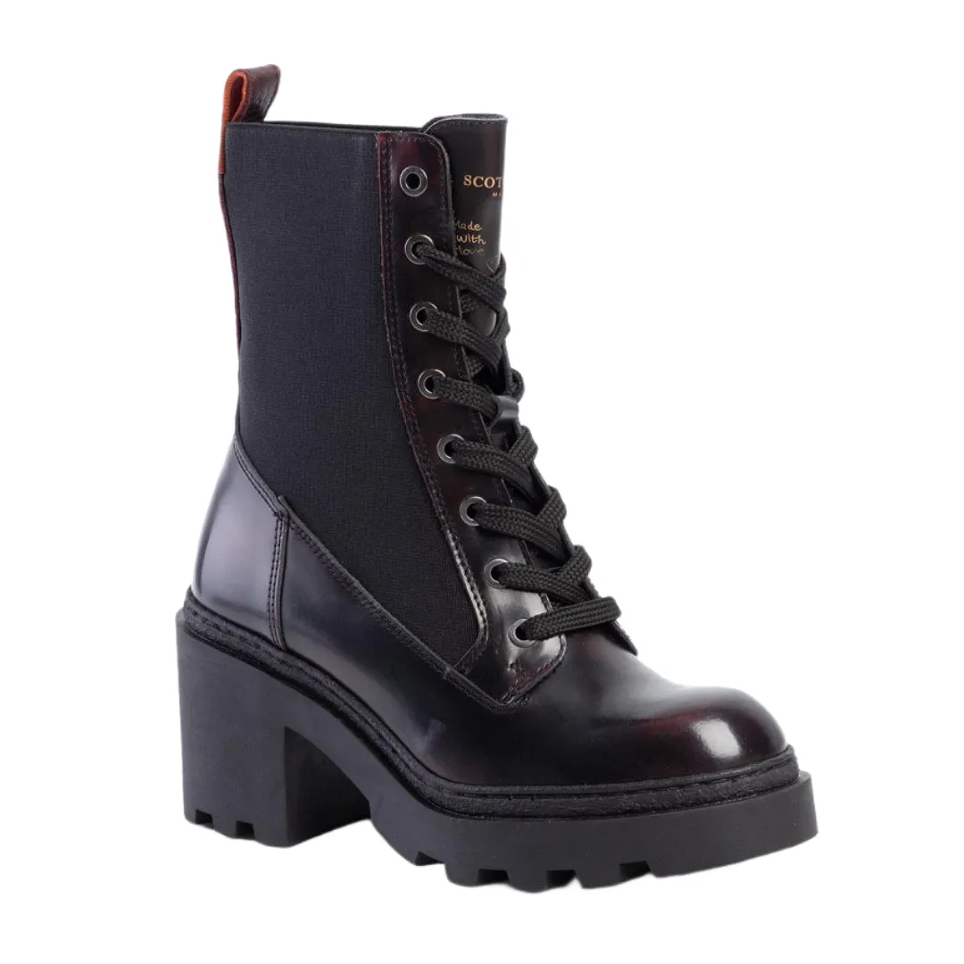 SCOTCH & SODA Women's Bordo Lace Up Calista Boots #1018 5.5 NWOTB