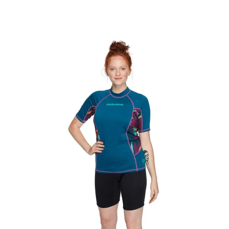 Sea-Doo Women's Exotic Short Sleeve Rashguard