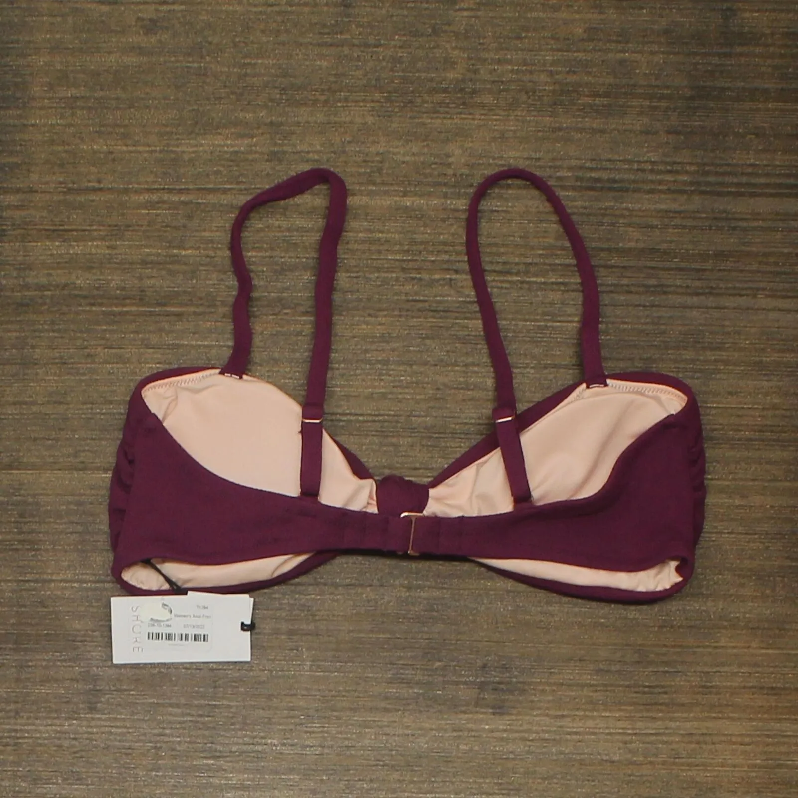 Shade & Shore Women's Knot-Front Crepe Textured Bikini Top