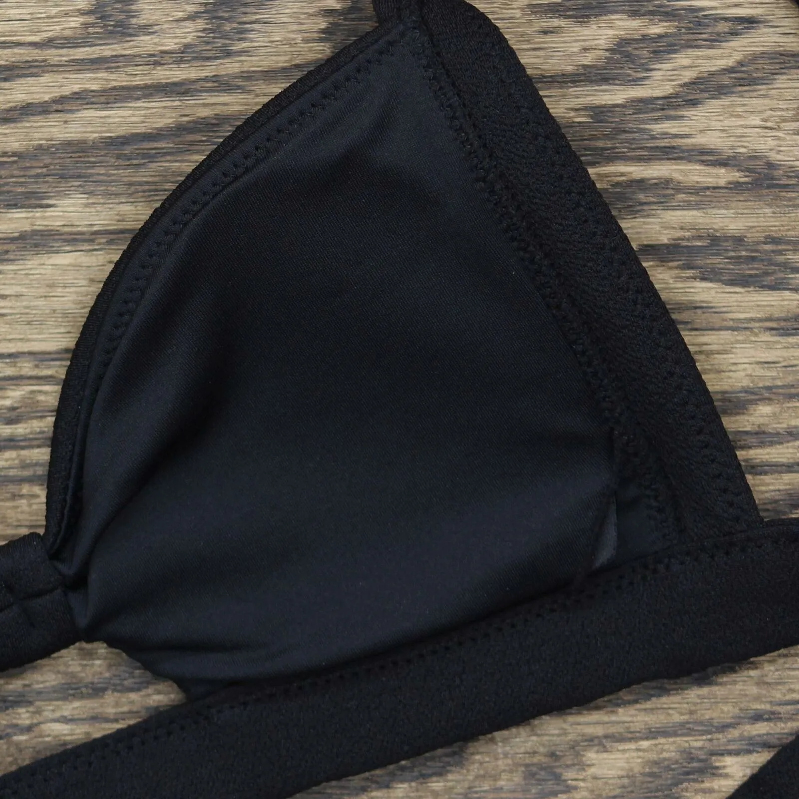 Shade & Shore Women's Knot-Front Crepe Textured Bralette Bikini Top