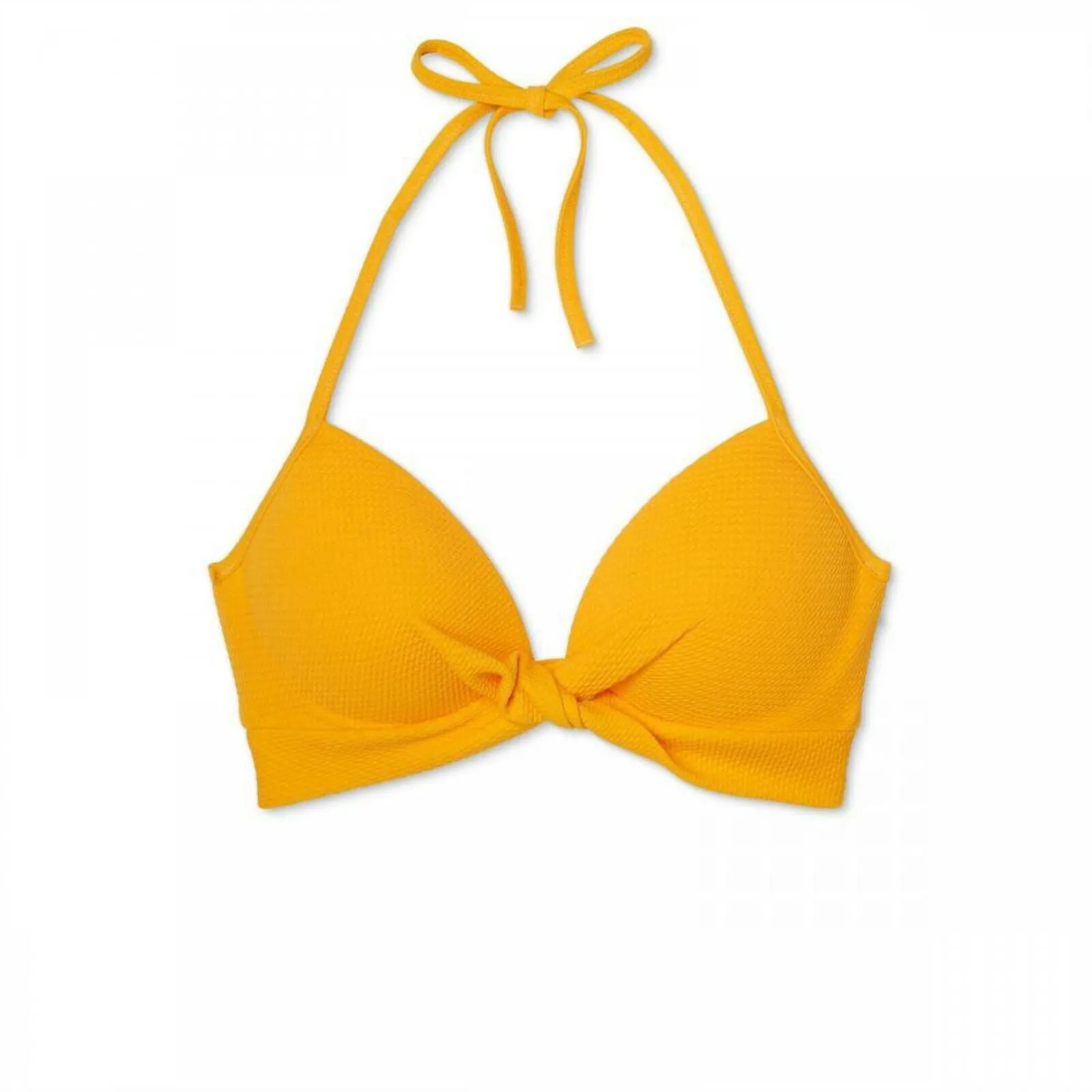 Shade & Shore Women's Light Lift Textured Twist Front Bikini Top