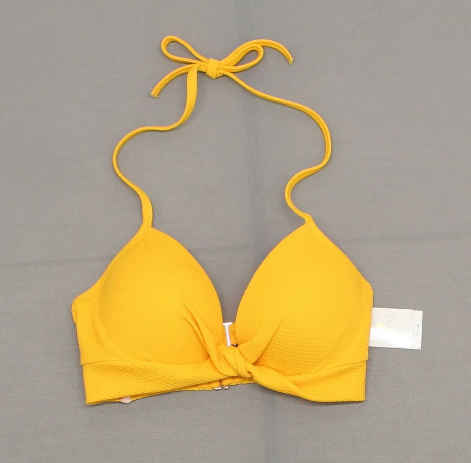 Shade & Shore Women's Light Lift Textured Twist Front Bikini Top