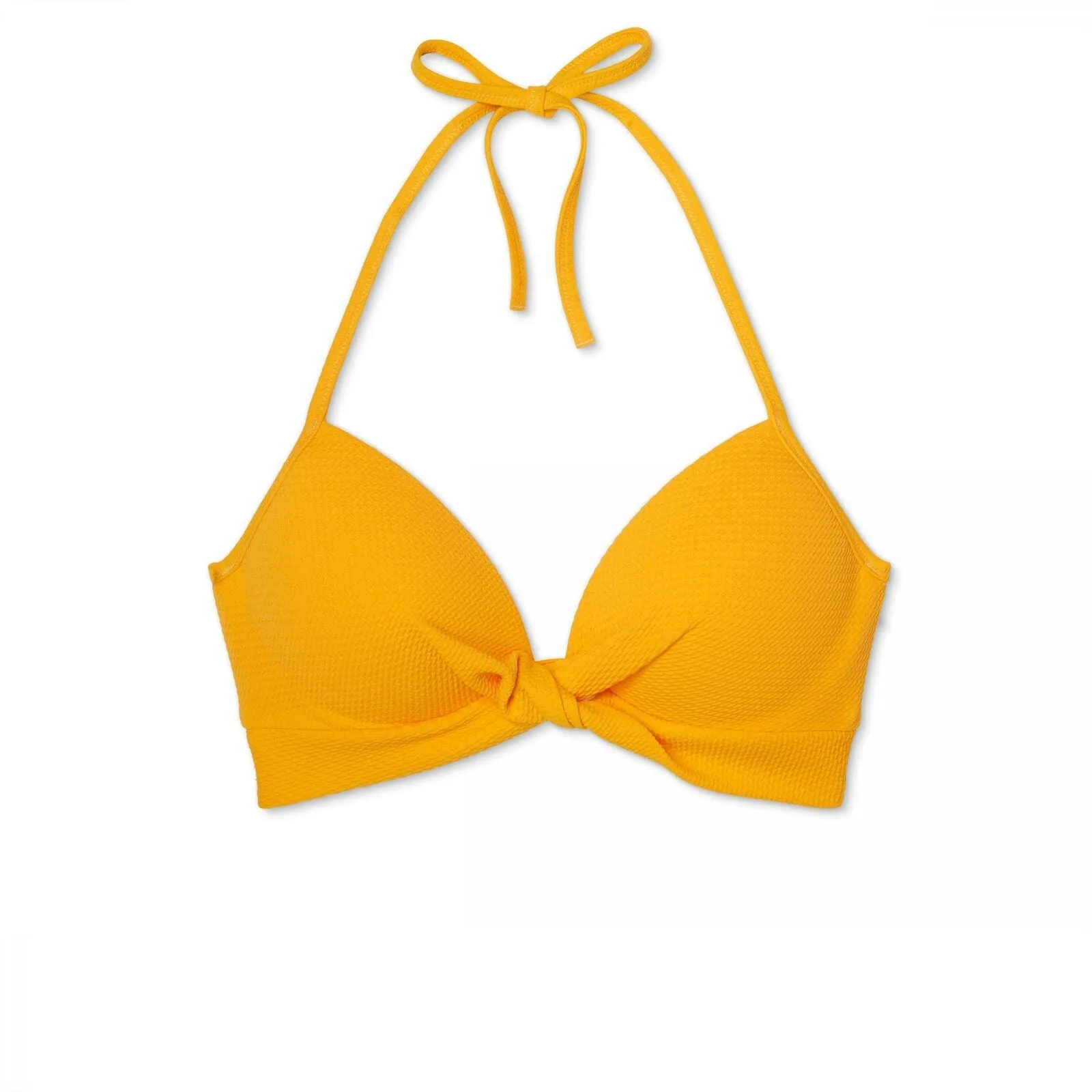Shade & Shore Women's Light Lift Textured Twist Front Bikini Top