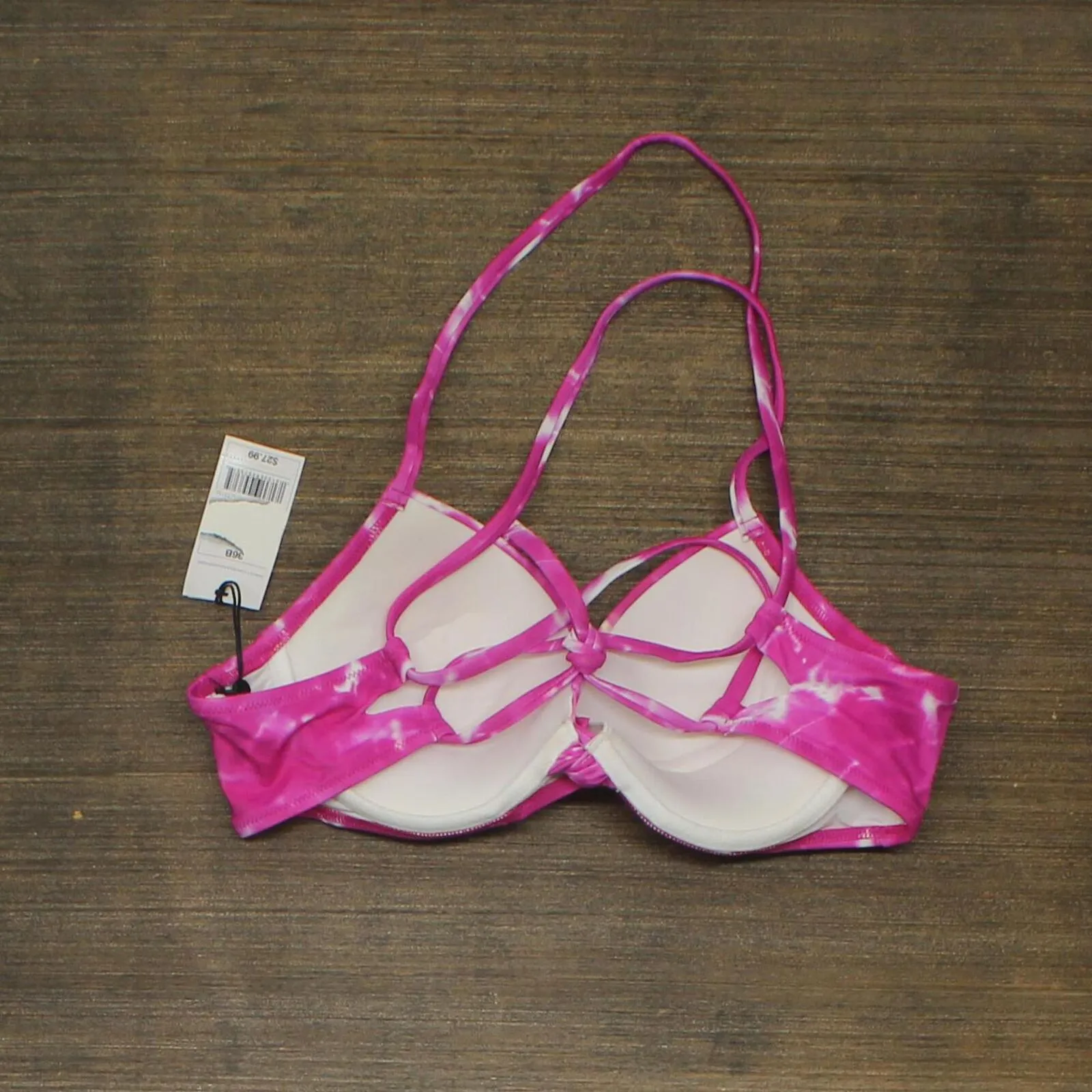Shade & Shore Women's Light Lift Twist-Front Bikini Top AFR56 Pink 36B
