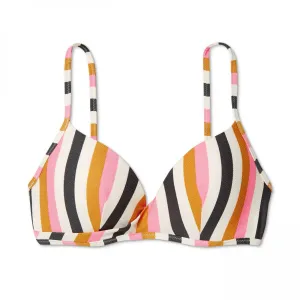 Shade & Shore Women's Lightly Lined Pique Textured Front Wrap Bikini Top