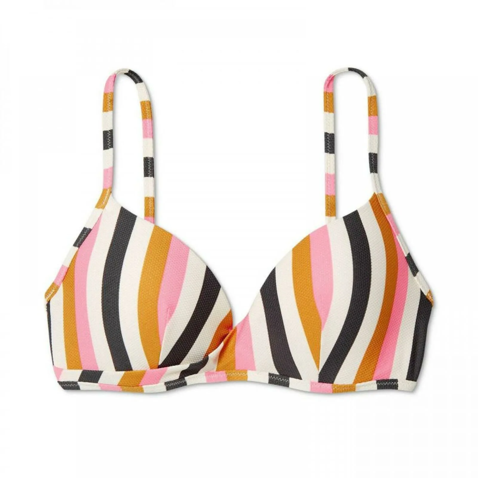 Shade & Shore Women's Lightly Lined Pique Textured Front Wrap Bikini Top