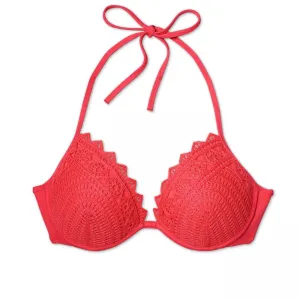Shade & Shore Women's Shore Light Lift Crochet Bikini Top