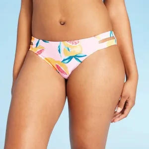Shade & Shore Women's Strappy Side Textured Cheeky Bikini Bottom AFR63