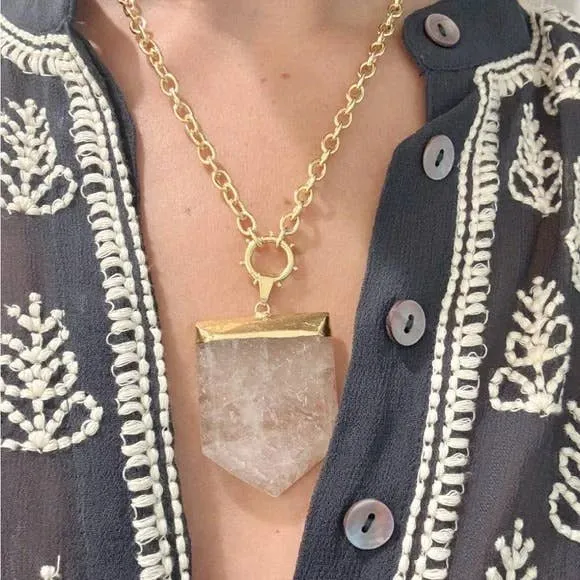 Shield Crystal Necklace