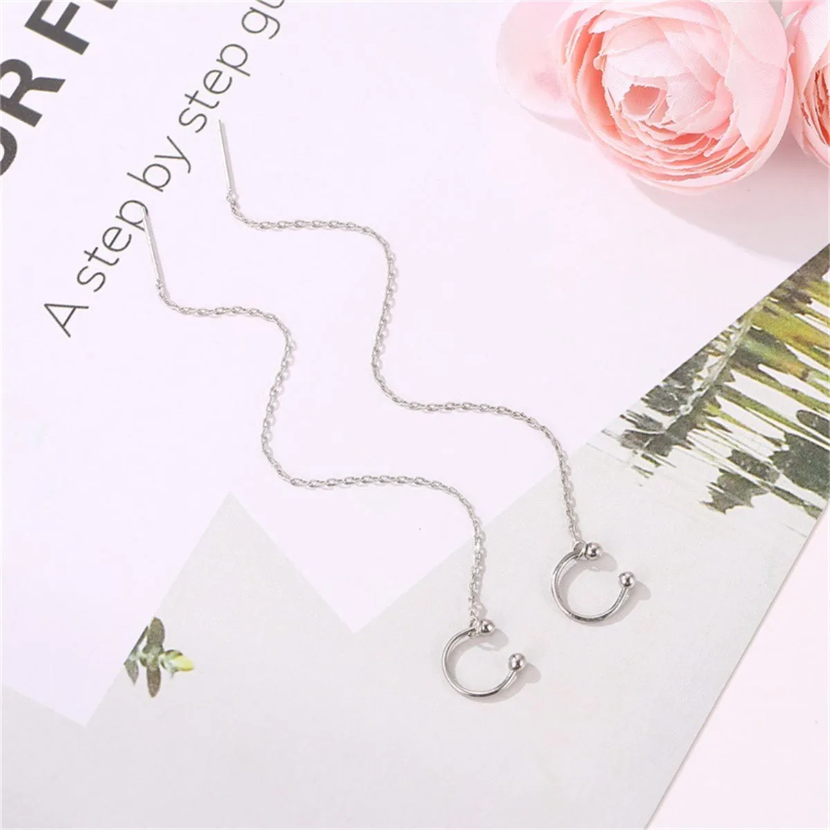 Silver-Plated Ear Threader Cuff - Set Of Two