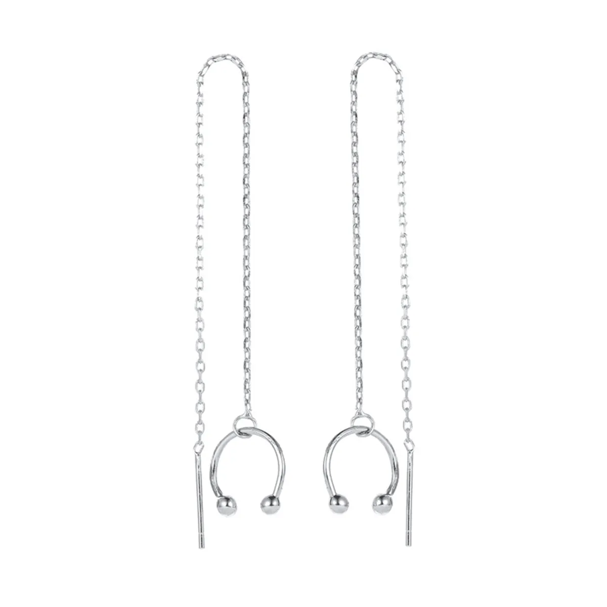 Silver-Plated Ear Threader Cuff - Set Of Two