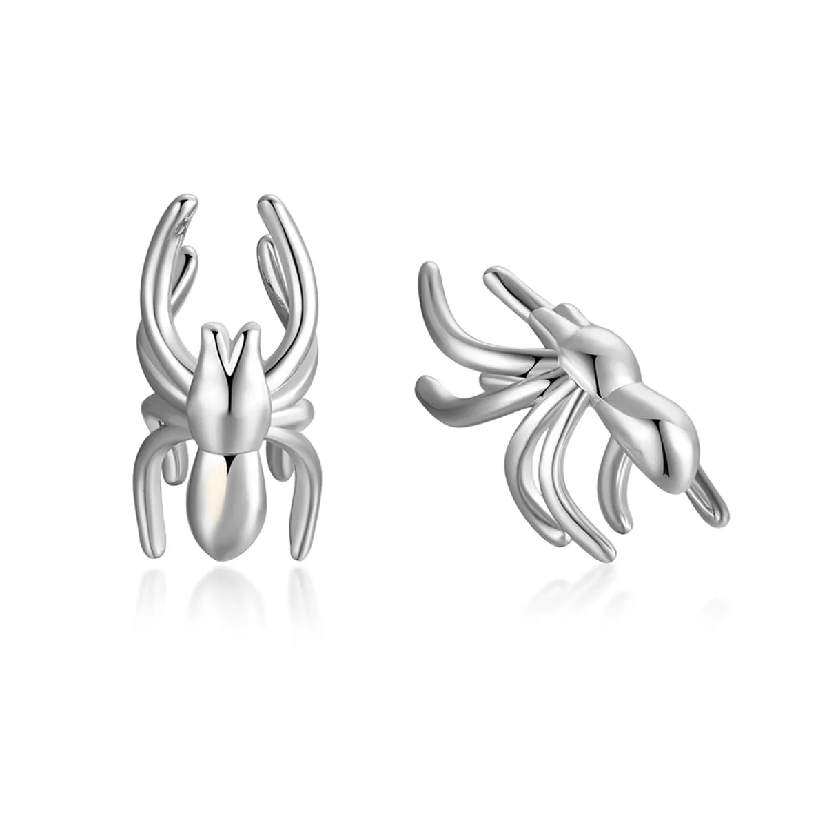 Silver-Plated Spider Ear Cuffs