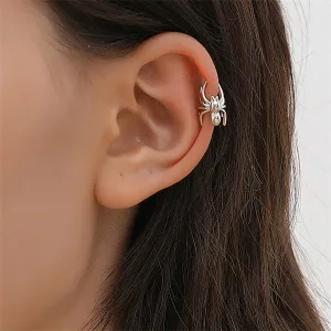 Silver-Plated Spider Ear Cuffs