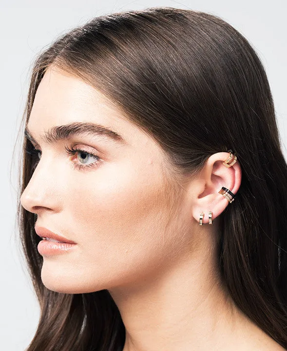 Single Cage Ear Cuff | Black Gold