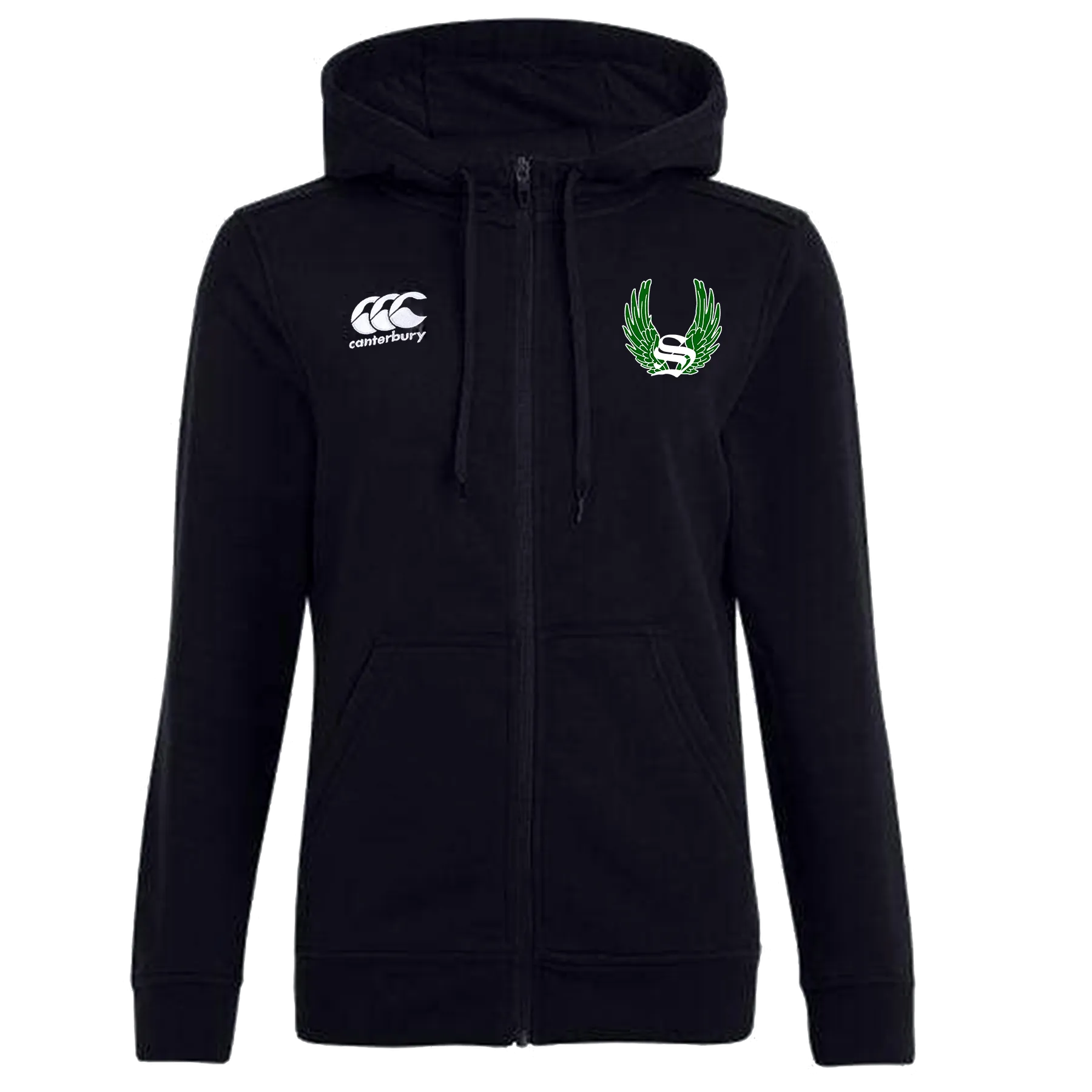 Sirens Canterbury Women's Black  Full Zip Rugby Hoodie