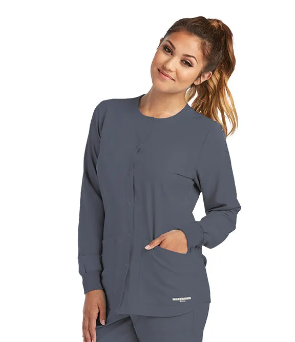 SKECHER'S WOMEN'S 2 POCKET SNAP FRONT WARM UP JACKET