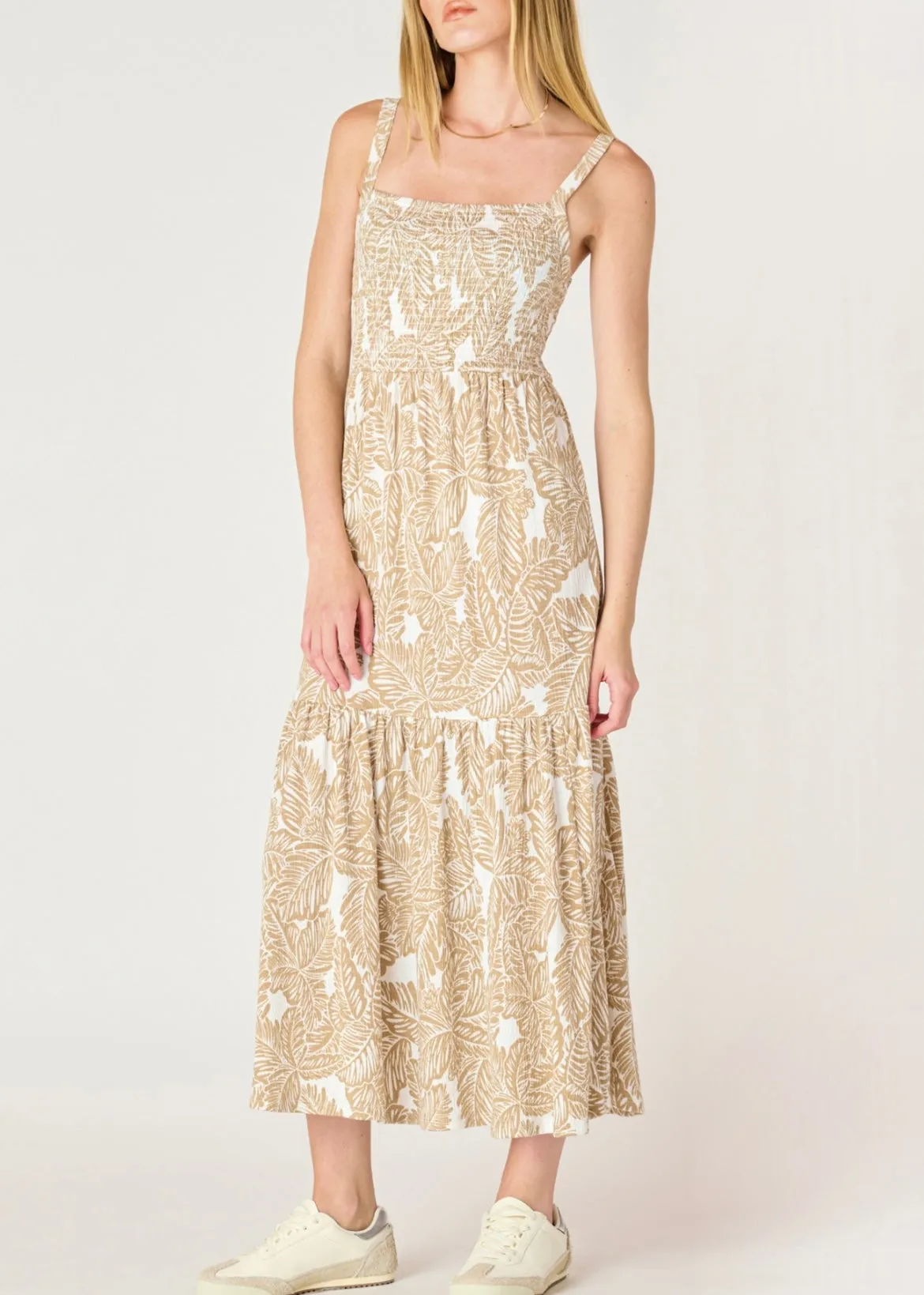 Smocked Midi Dress